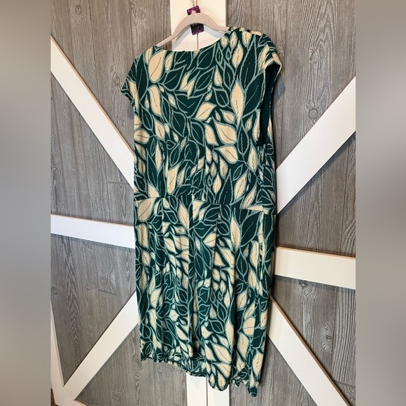 285. NWT London Times Women's Surplus Blouson Dress Deep Navy/Jade Green 18W - Picture 3 of 5